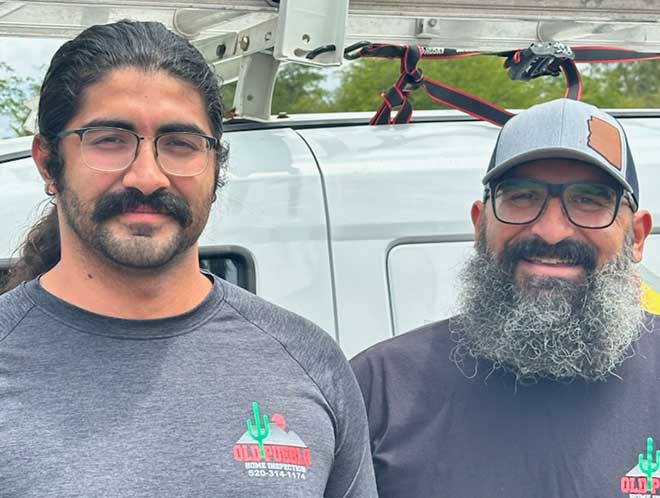 Joseph and Joe Destito, father-and-son home inspectors with Old Pueblo Home Inspection in Tucson, Arizona.