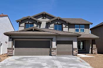 New construction two story stucco house in Tucson, Arizona - Old Pueblo Home Inspection Services.